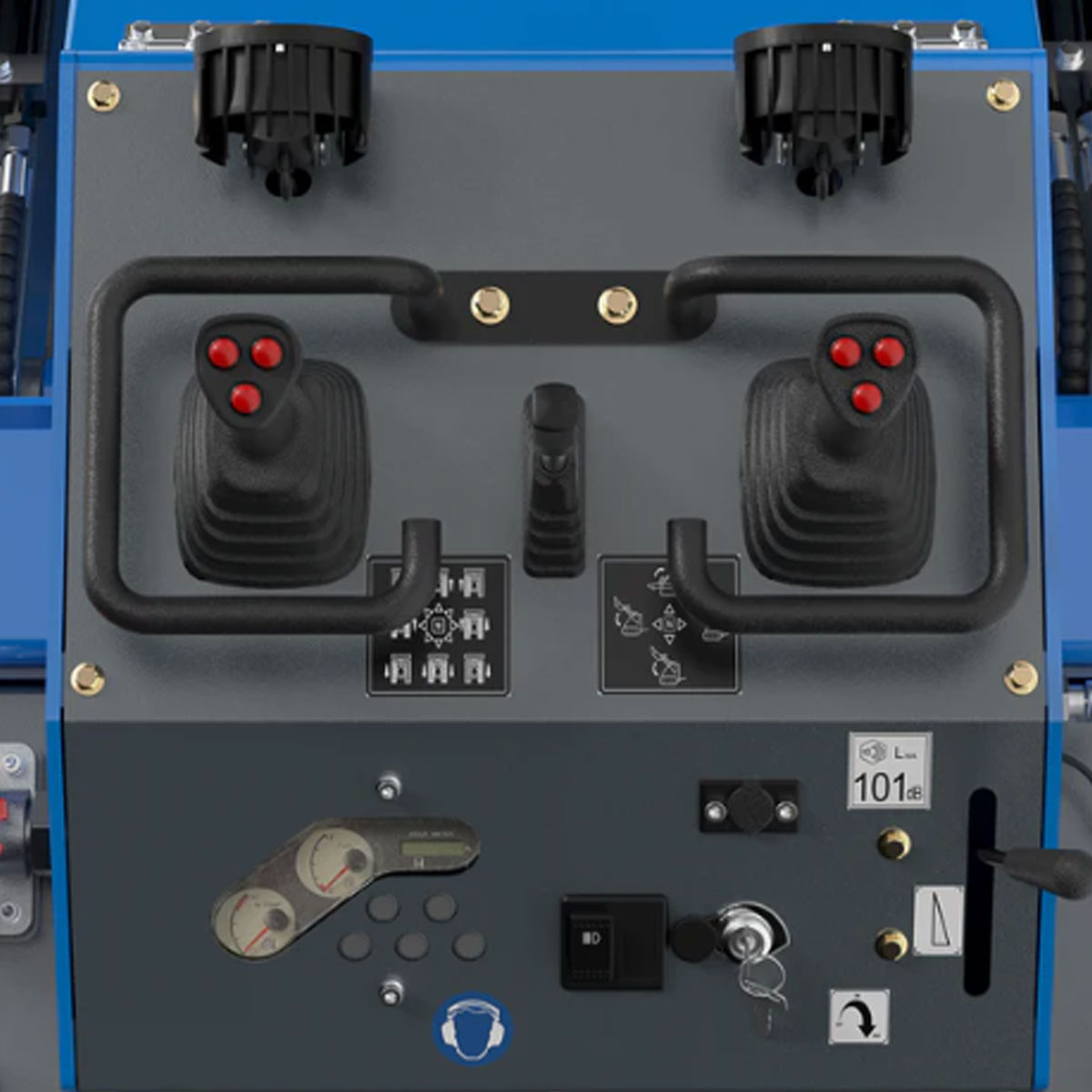 Tableau de commandes avec doubles joysticks du chargeur compact RIPPA RS06