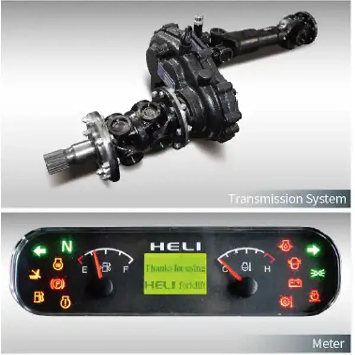 Système de transmission 4x4 et tableau de bord du chariot HELI CPCD25 G3